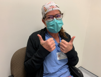 Joann Inners receives Vaccine